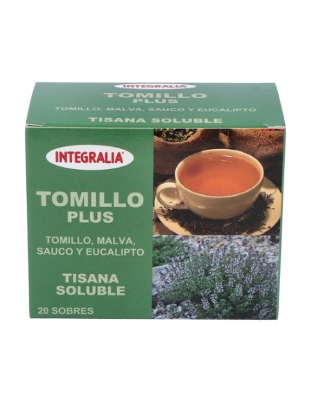Tomillo plus tisana soluble 20 bolsitas infusoras de 3g Integralia