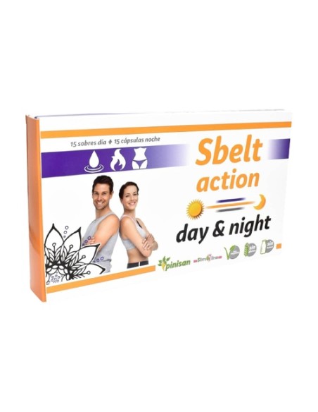 Sbelt action day & night 15 sobres día + 15 cápsulas noche Pinisan