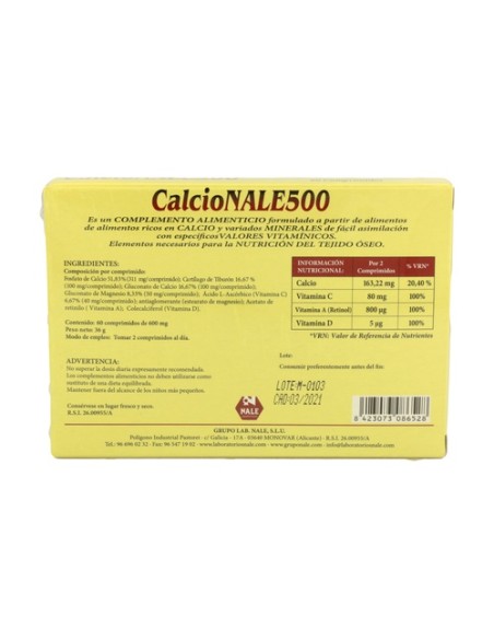 Calcio 500 60 comprimidos Nale