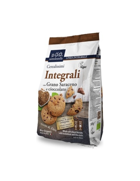 Galleta integral con trigo sarraceno y chips chocolate Bio 300 g Sottolestelle