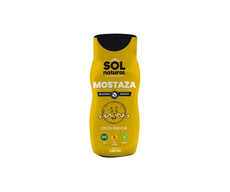 Mostaza sin azúcar Bio 275 g Sol Natural