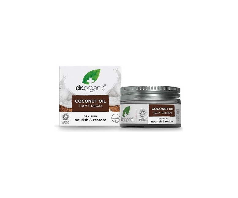 Crema de día Aceite de Coco Virgen Orgánico 50 ml de crema Dr. Organic