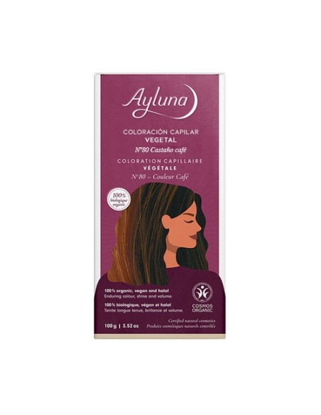 Colorante vegetal 80 castaño café 100 g de polvo Ayluna