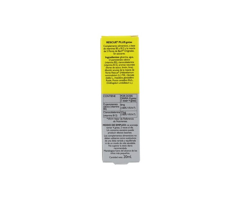 Bach Rescue Plus Vitaminas Gotas 20 ml Rescue
