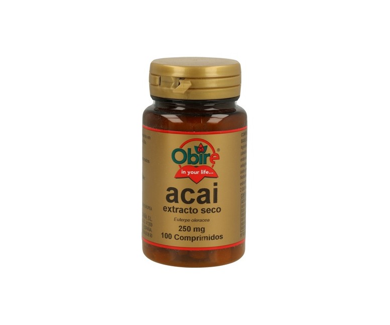 Açai (Ext seco 250 mg) 100 comprimidos de 1000mg Obire