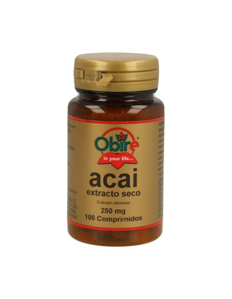 Açai (Ext seco 250 mg) 100 comprimidos de 1000mg Obire