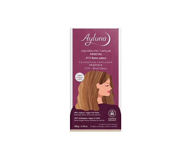 Colorante vegetal 25 rubio sahara 100 g de polvo Ayluna