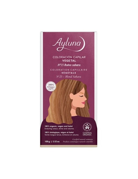 Colorante vegetal 25 rubio sahara 100 g de polvo Ayluna