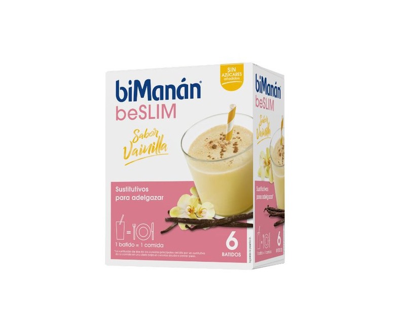Batido Sustitutivo de Vainilla 6 sobres de 55g biManán