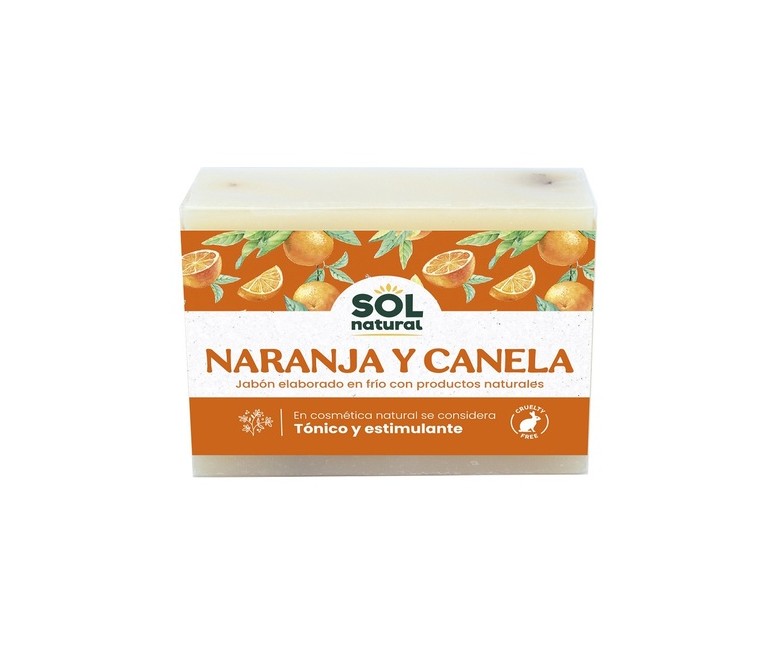Jabón natural de canela y naranja 100 g Sol Natural