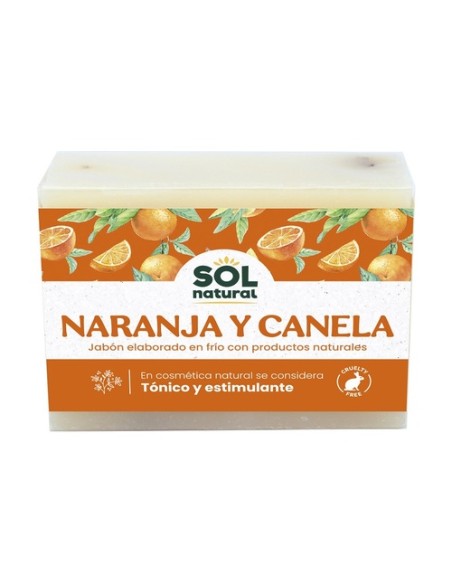 Jabón natural de canela y naranja 100 g Sol Natural