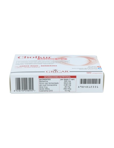 Cholkur advance new 30 comprimidos de 990mg Gricar
