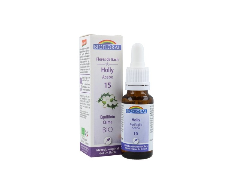 Acebo orgánico 20 ml de elixir floral Biofloral