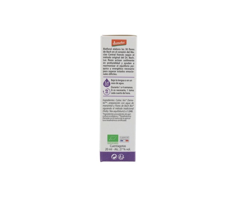Acebo orgánico 20 ml de elixir floral Biofloral
