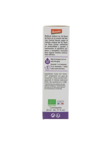 Acebo orgánico 20 ml de elixir floral Biofloral