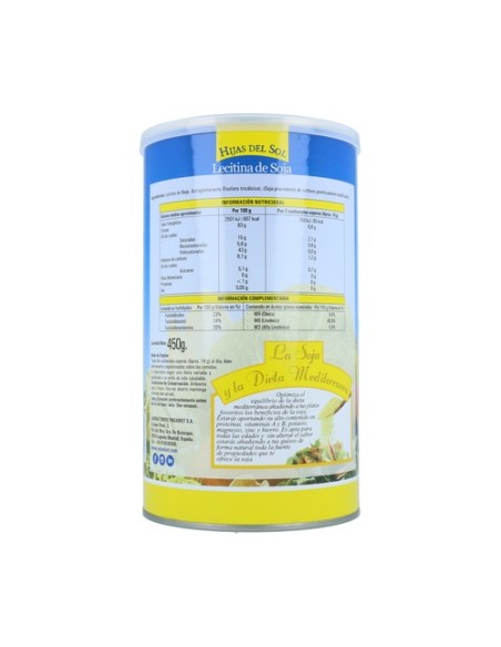 Lecitina de Soja Granulada 450 g Hijas del Sol