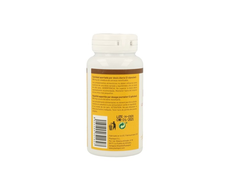 Levapol Levadura de Cerveza Viva 90 cápsulas de 500mg Plantapol
