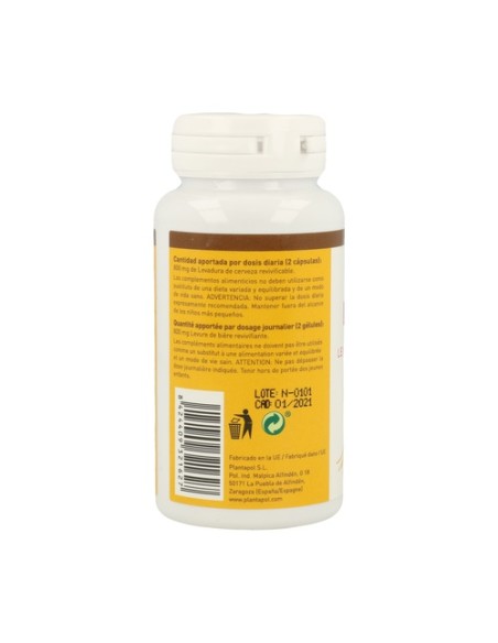 Levapol Levadura de Cerveza Viva 90 cápsulas de 500mg Plantapol