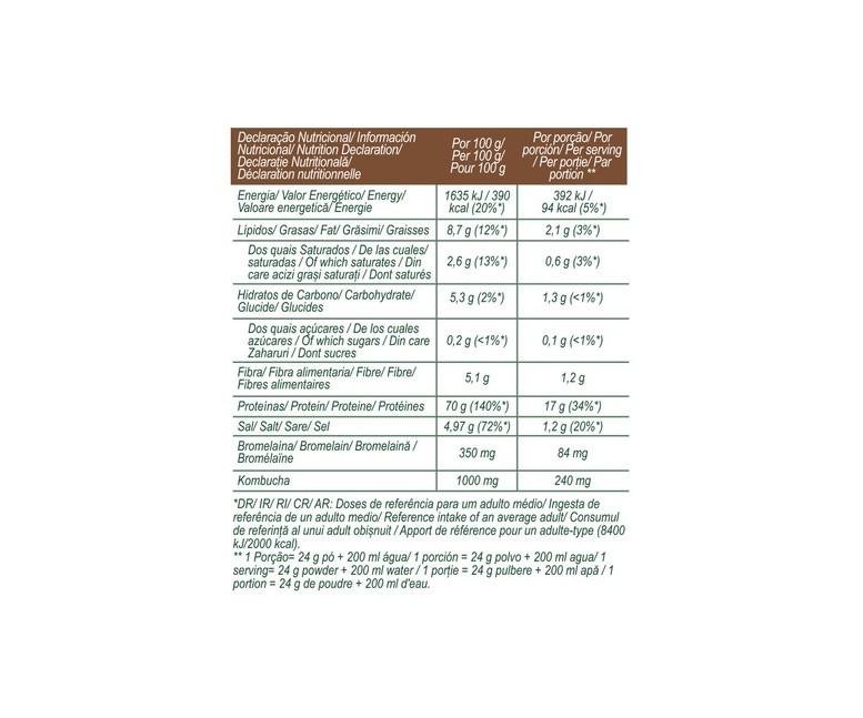 Proteína vegana sabor chocolate 240 g de polvo (Chocolate) Gold Nutrition