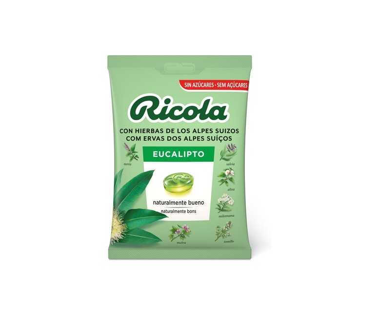 Caramelos de eucalipto sin azúcar 70 g Ricola