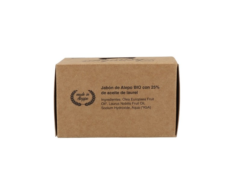 Jabon Alepo 75% Aceite de Oliva y 25% de Laurel 200 g Zhenobya