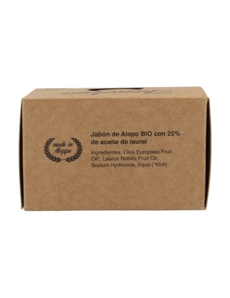 Jabon Alepo 75% Aceite de Oliva y 25% de Laurel 200 g Zhenobya