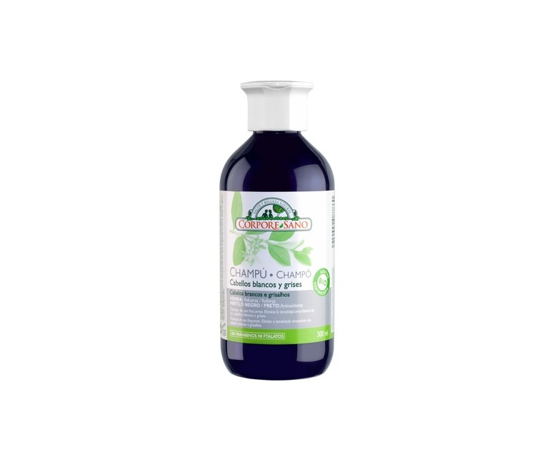 Champú Henna Indigo Blanco y Gris 300 ml de gel Corpore Sano