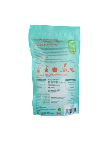 Levadura nutricional con vitamina B12 150 g Sol Natural