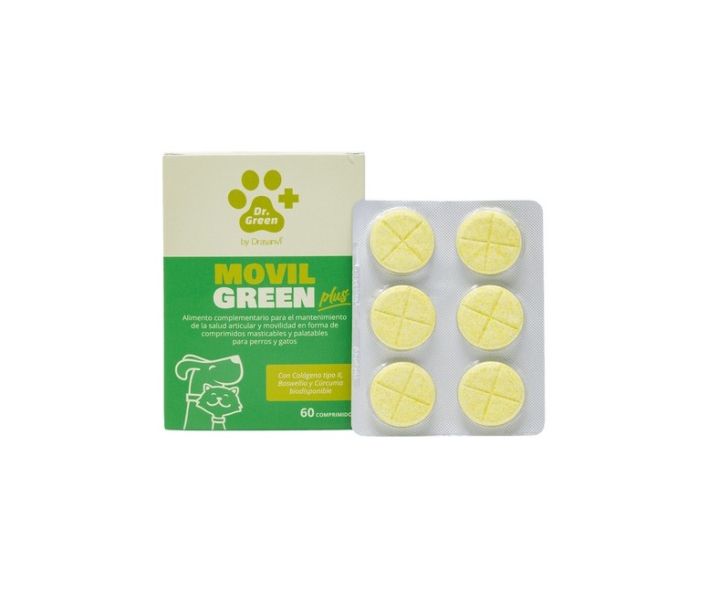 Movilgreen plus salud articular para perros y gatos 60 comprimidos DR GREEN