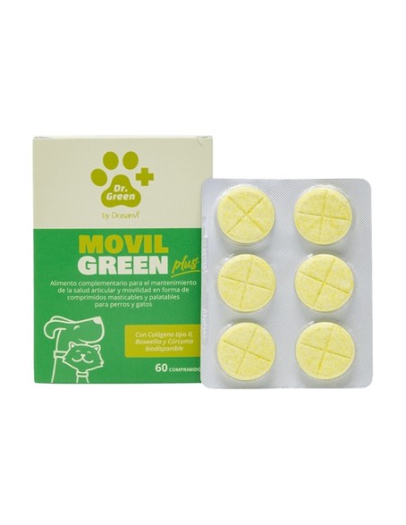 Movilgreen plus salud articular para perros y gatos 60 comprimidos DR GREEN