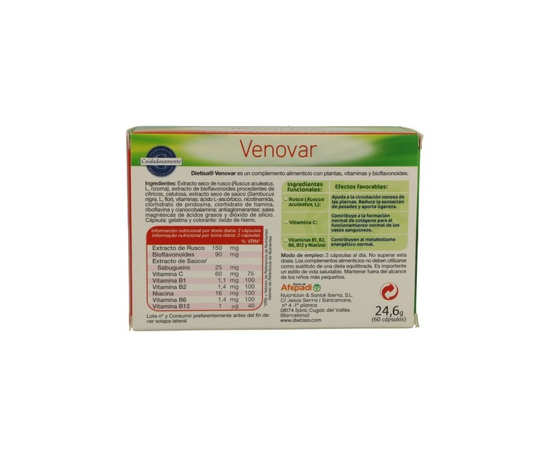 Venovar 60 cápsulas Dietisa