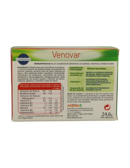 Venovar 60 cápsulas Dietisa