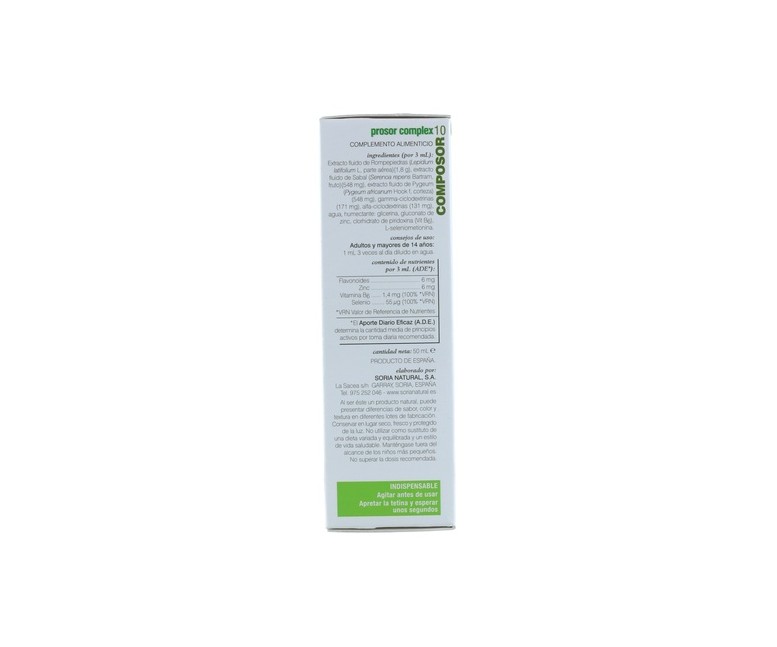 Composor 10 Prosor Fórmula XXI 50 ml Soria Natural