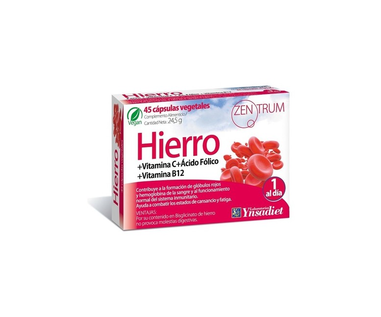 Hierro 45 cápsulas Zentrum