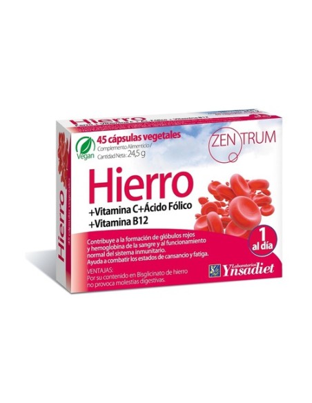 Hierro 45 cápsulas Zentrum