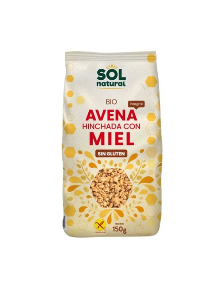 Avena sin gluten hinchada con miel Bio 150 g Sol Natural
