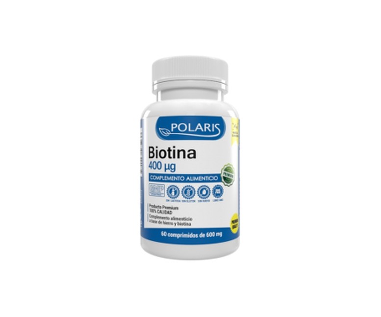 Biotina 400 mcg 60 comprimidos de 400μg Polaris