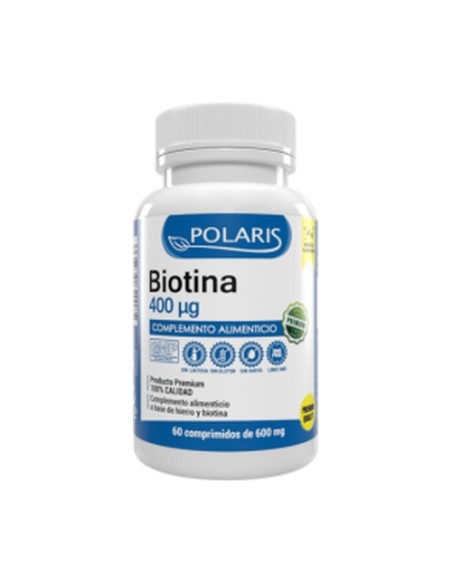Biotina 400 mcg 60 comprimidos de 400μg Polaris