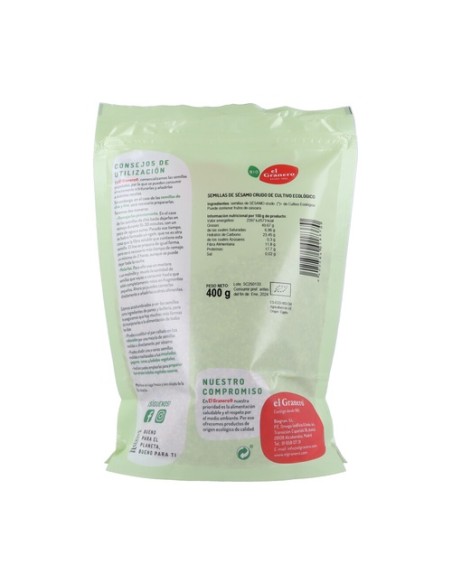 Semillas de sésamo crudo Bio 400 g El Granero Integral