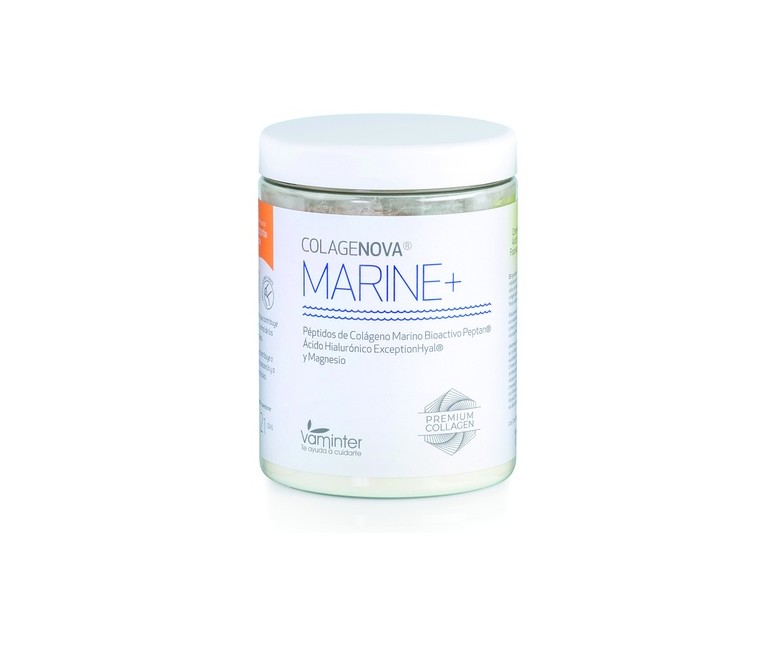 Colagenova Marine con Colágeno, Hialurónico y Magnesio (Sabor Melocotón) 295 g (Melocotón) Vaminter