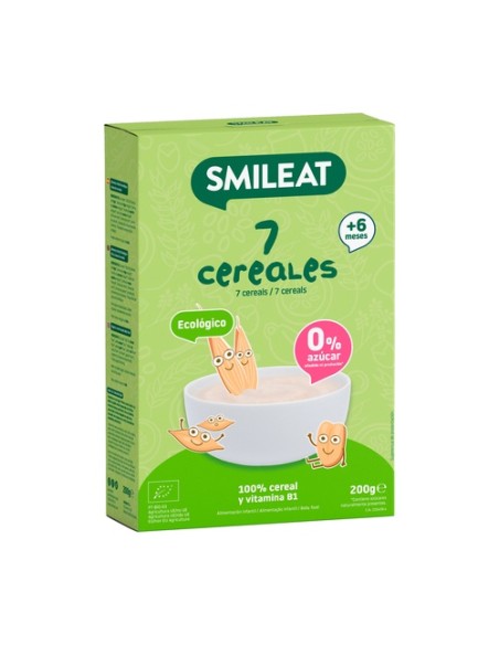 Papilla de 7 cereales ecológica 6m+ 200 g Smileat