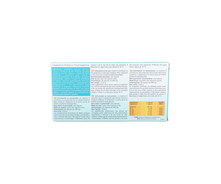 Q10 Ubiquinol 28 cápsulas Tegor