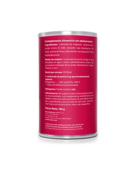 Carbonato de Magnesio 180 g de polvo (Fresa) Sotya