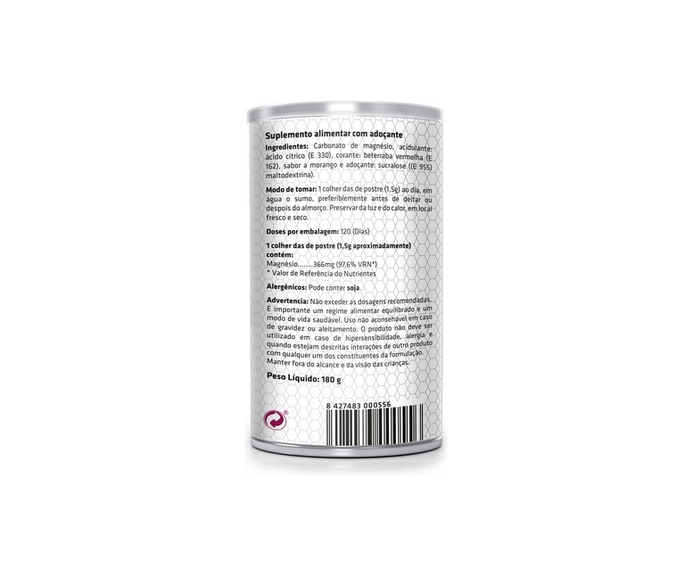 Carbonato de Magnesio 180 g de polvo (Fresa) Sotya