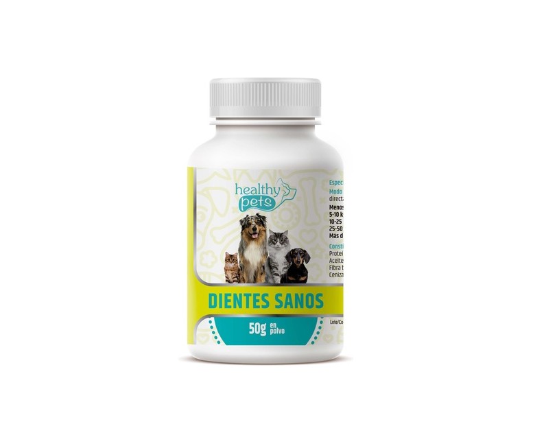 Dientes sanos para gatos y perros 50 g de polvo Healthy Pets
