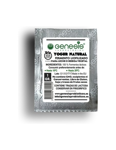 Fermento yogurt natural occidental 1 sobres Génesis Probióticos