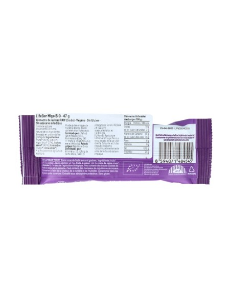 Pack Lifebar (Sabor Higo) 15 barritas de 47g Lifefood