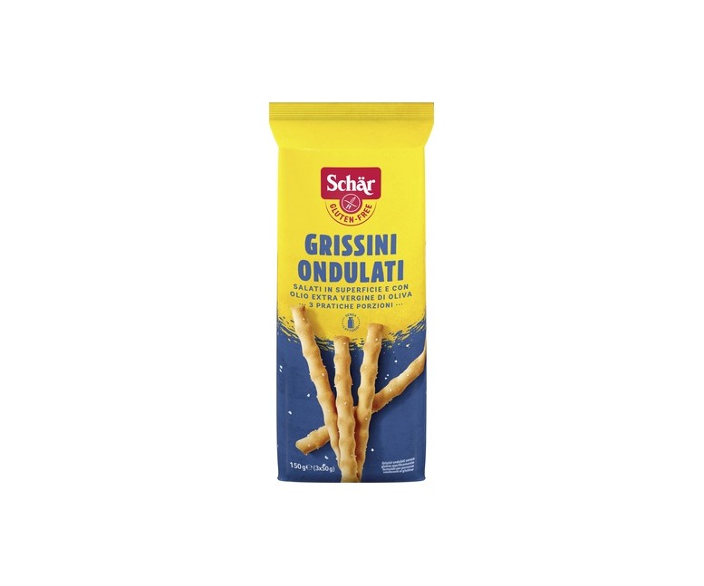 Palitos grissini ondulados sin gluten 3 unidades de 50g Schär