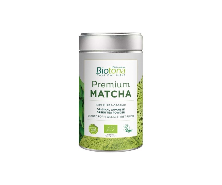 Premium matcha té jovenes 80 g de polvo (Matcha) Biotona