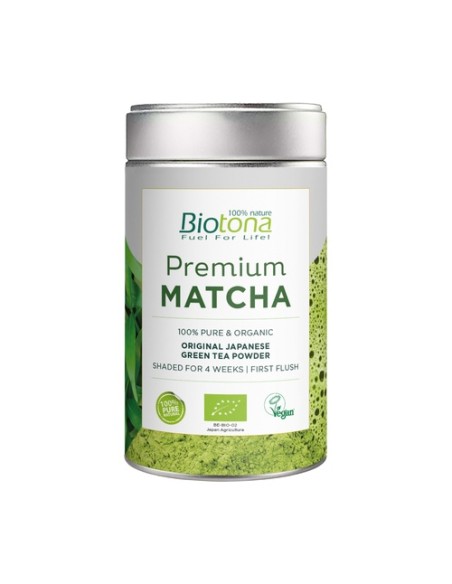 Premium matcha té jovenes 80 g de polvo (Matcha) Biotona